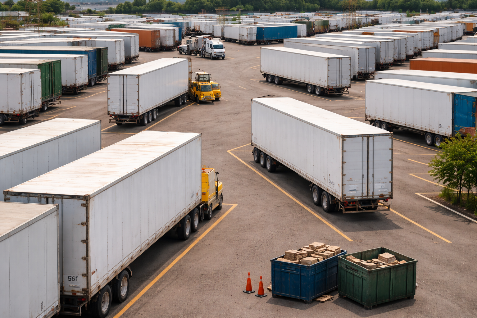 Yard congestion and trailer stacks